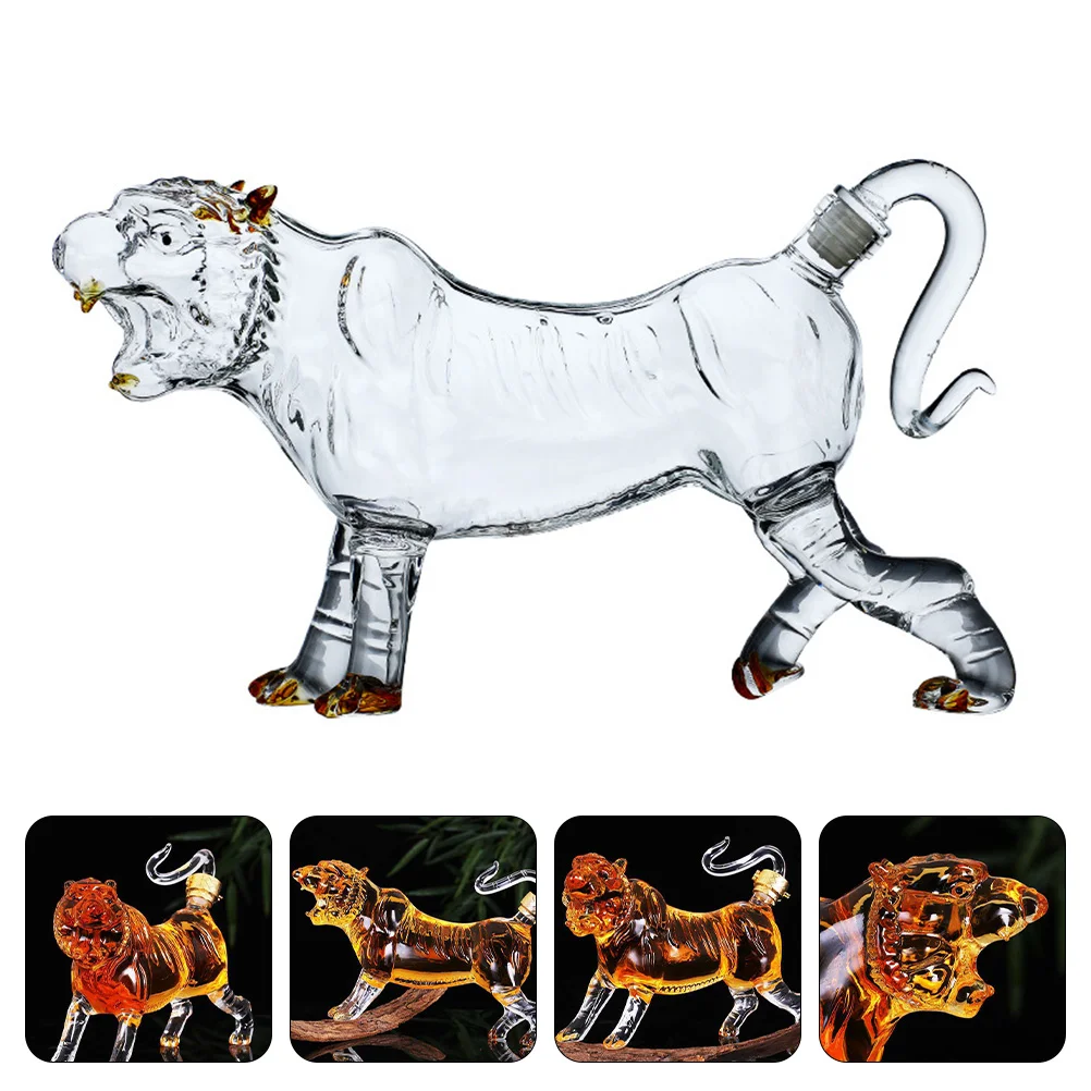 

1 шт., стеклянная бутылка, креативная бутылка в форме тигра, бутылка женьшеня для дома
