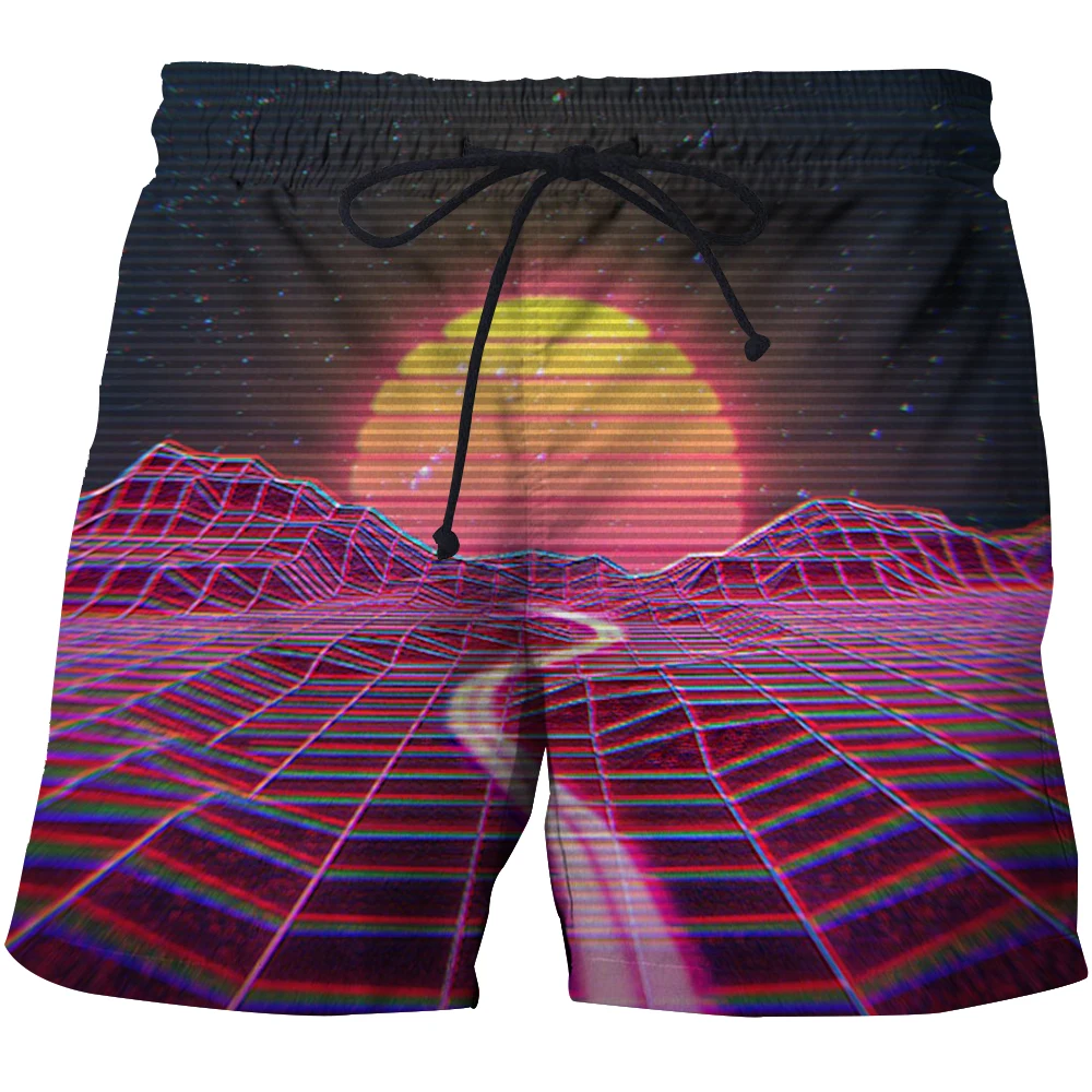 

2021 New men's swimming trunks swimming board shorts beach running shorts Surfing Bermuda board shorts swimsuit beach pants leis