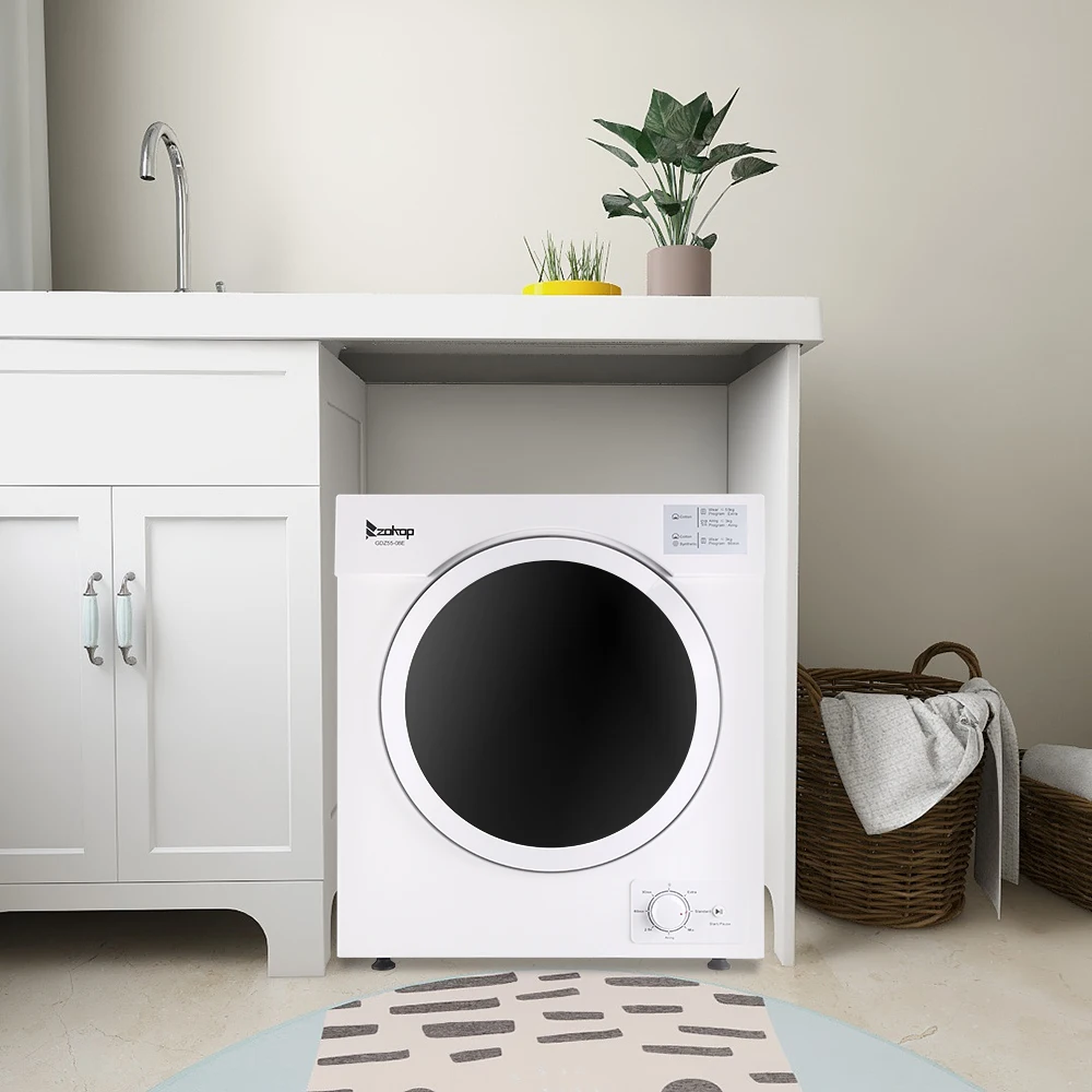 

Very Convenient Useful and easy to use ZOKOP GDZ55-08E Household Dryer 5.5kg Drum Dryer 1 Filter Mesh Cotton-White 190811216