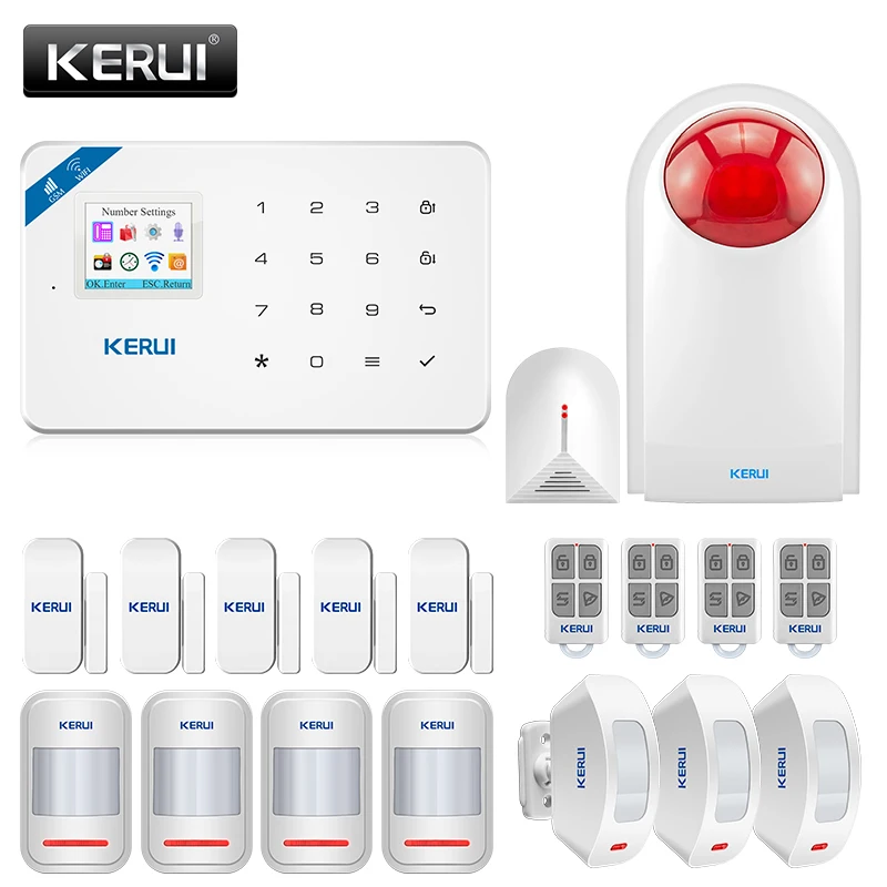 Беспроводная система охранной сигнализации KERUI W18 Wi Fi GSM 720P|Комплекты для