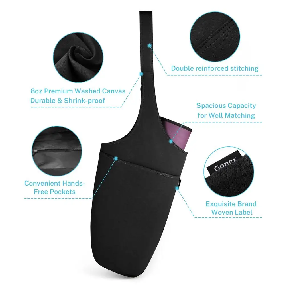 Коврик для йоги Gonex сумка-тоут слинг с 1 большими открытыми карманами