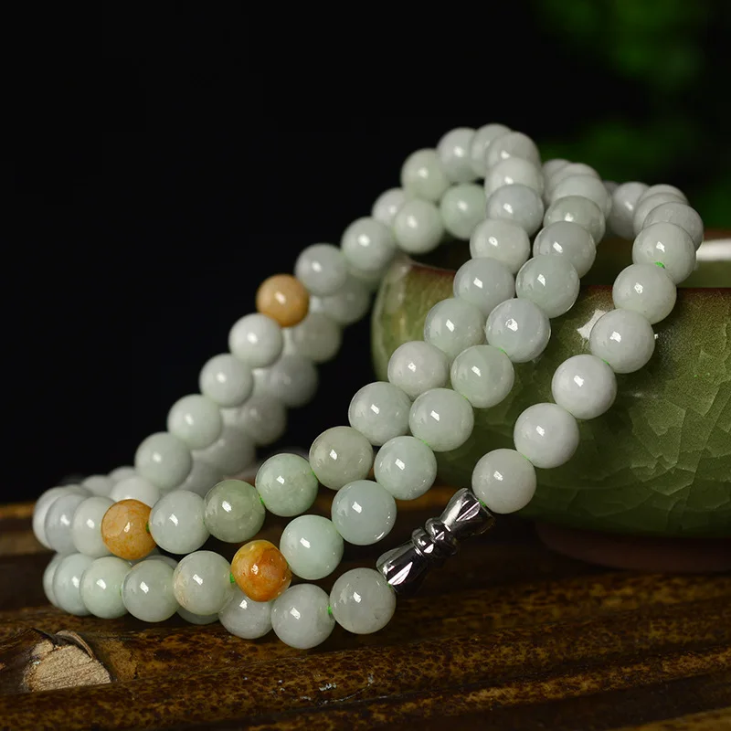 Натуральный нефритовый изумруд три цвета 8 мм бусы ювелирные изделия модные