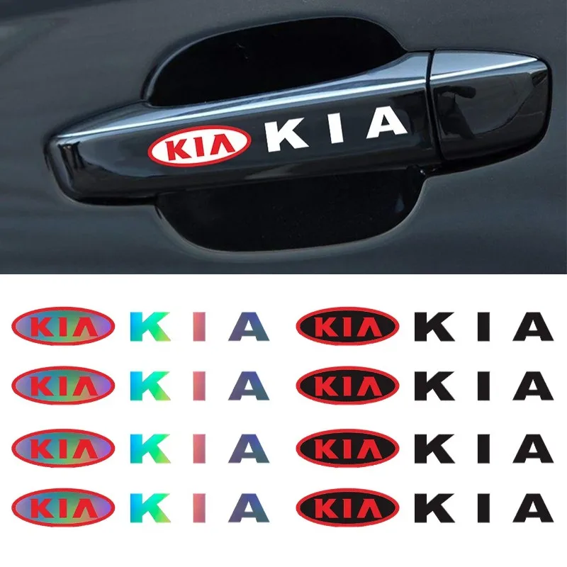 4 шт. светоотражающие наклейки на дверные ручки автомобиля для KIA K2 RIO Sportage Sorento Optima