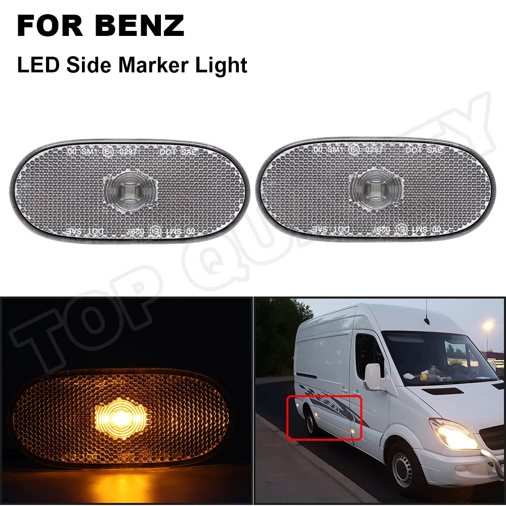 2x/6x LED Side Marker Light Turn Signal Light Panel Lamp For Mercedes For Benz Sprinter W906 2006-2013 For VW Crafter 2011-2016