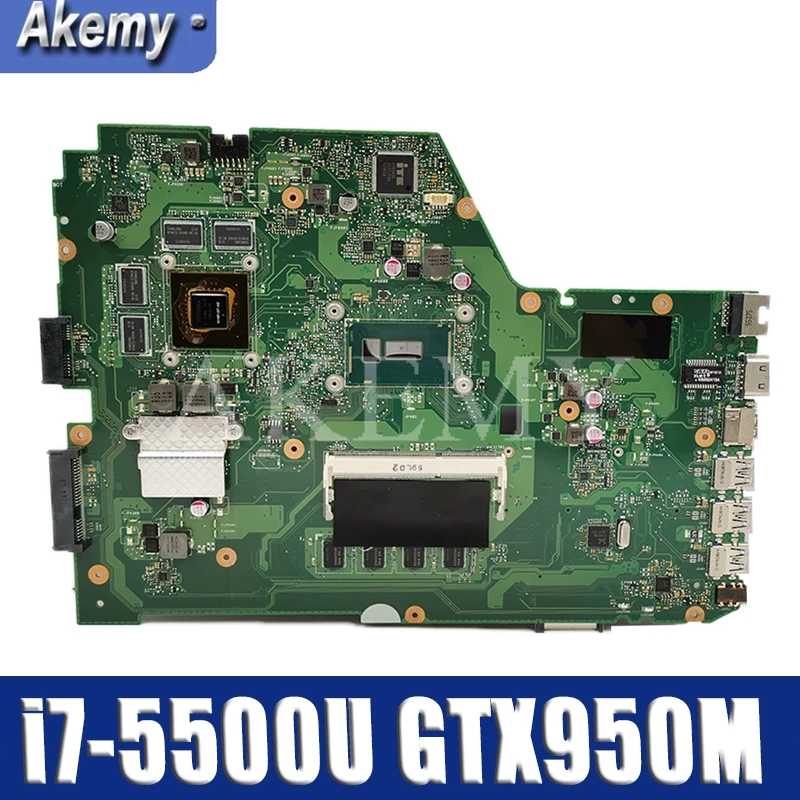 Akemy X751LX материнской платы GTX950M VGA для For Asus X751LK CPU / i7 5500 4GB память ноутбука плата