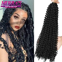 spring twist hair synthetic passion twist crochet hair 18inch 24inch water wave crochet braiding hair extensions mirras mirror