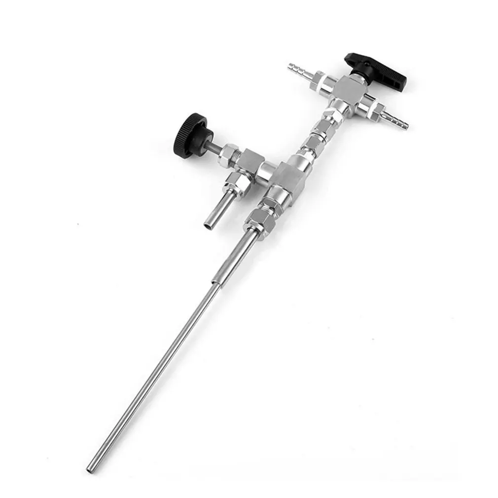 

Счетчик давления для пивных бутылок из нержавеющей стали 304, 3-ходовой шланг в комплекте для домашнего пивоварения, пива, домашнего пивоваре...