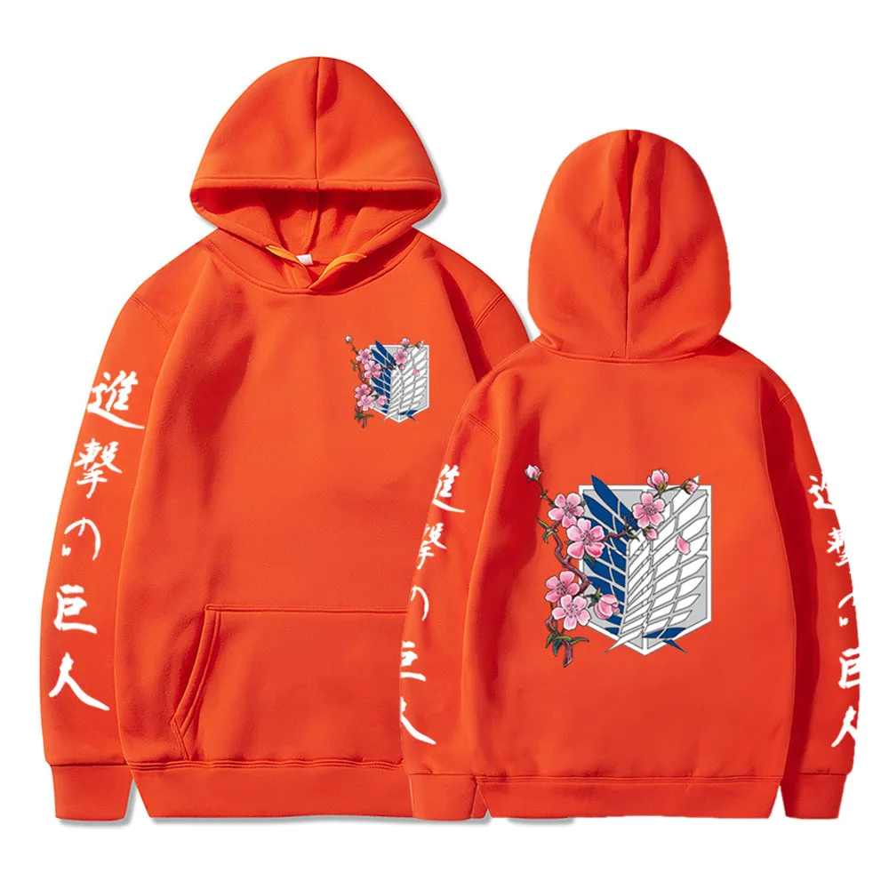 

Jiyuu no Tsubasa Print Japanese Anime Attack on Titan Hoodies Men Women Pullover Sweatshirt Unisex Female Clothes Dropship