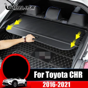 Car Trunk Cover Cargo For Toyota C-HR CHR   2018 2019 2020 2021 2022 Auto Curtain Rear Shield Security Parcel Shelf Accessories