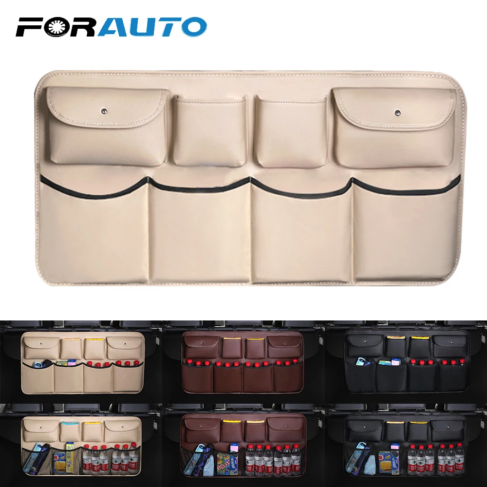 

Органайзер для багажника автомобиля FORAUTO, из искусственной кожи, многофункциональные подвесные сетки, карманный органайзер для багажника а...
