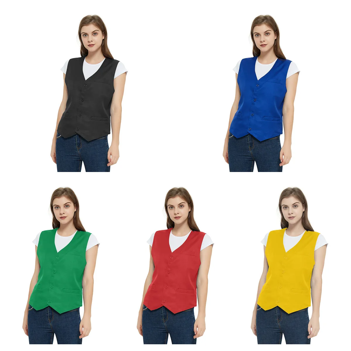 5 цветов/комплект жилет для офиса супермаркета |