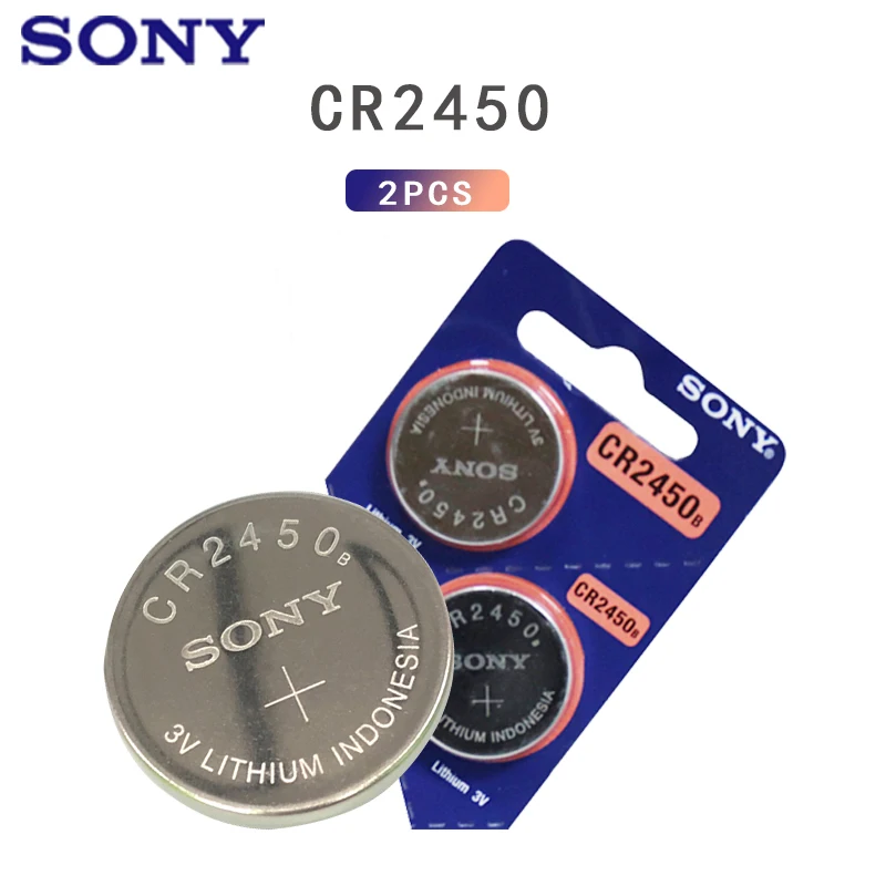 

2 шт. SONY Кнопка Батарея CR2450 электронный литиевая батарейки-таблетки 3V KCR2450 5029LC LM2450 часы игрушка пульт дистанционного управления