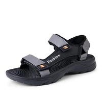 summer mens sandals light weight soft outdoor gray leather casual sandal shoes for men sandalia hombre size 48