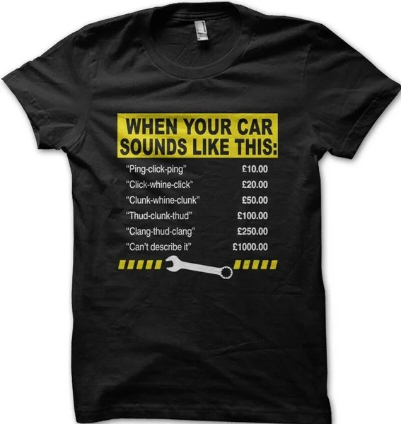 

When Your Car Sounds Like, Mens Funny Mechanic T-Shirt, Gift for Dad 9131