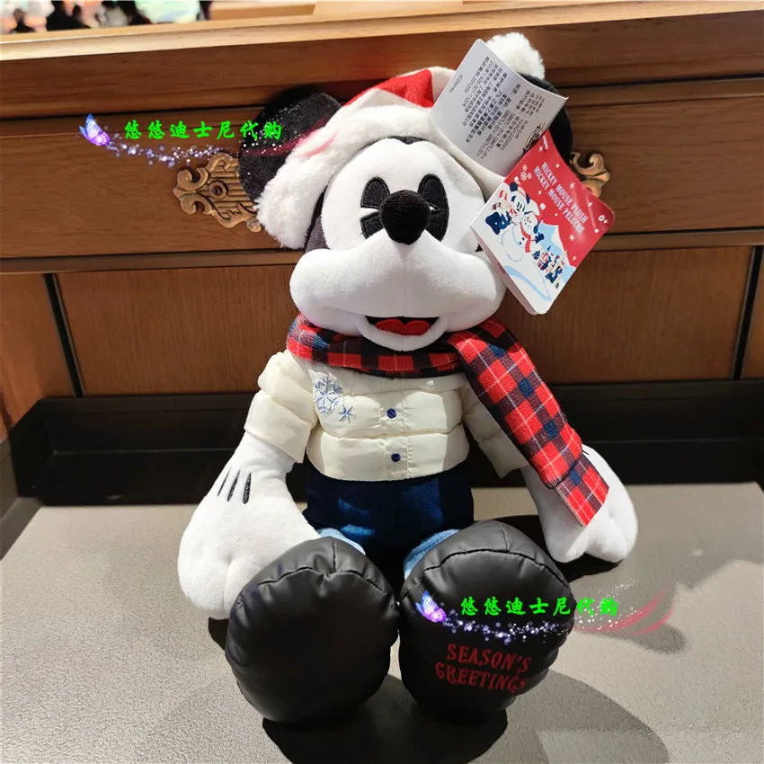 Оригинальные Плюшевые куклы Disney Christmas 2021 Микки Минни Дональд Дак Гро