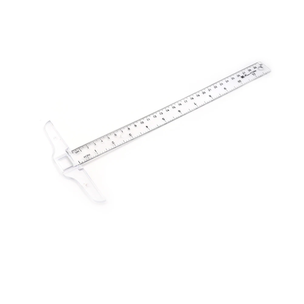 

1 Pcs T Square Ruler 30cm Plastic Straight Ruler Measure Tool T Shape Ruler Clear Transparent Measurements