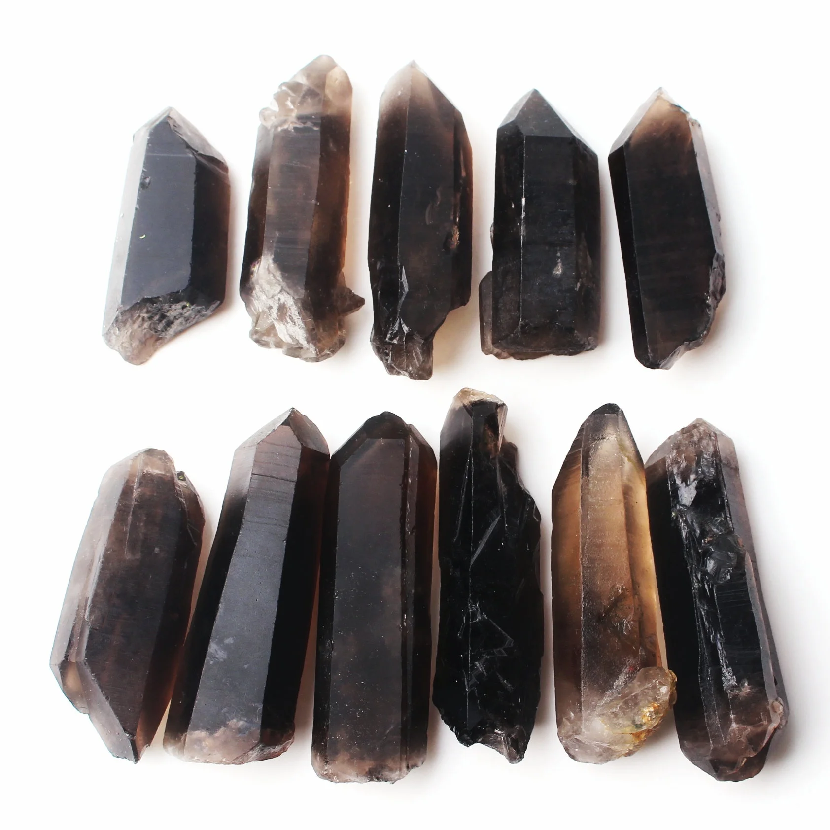 Натуральный дымчатый кристалл семена лемуриана кварцевый точечный образец