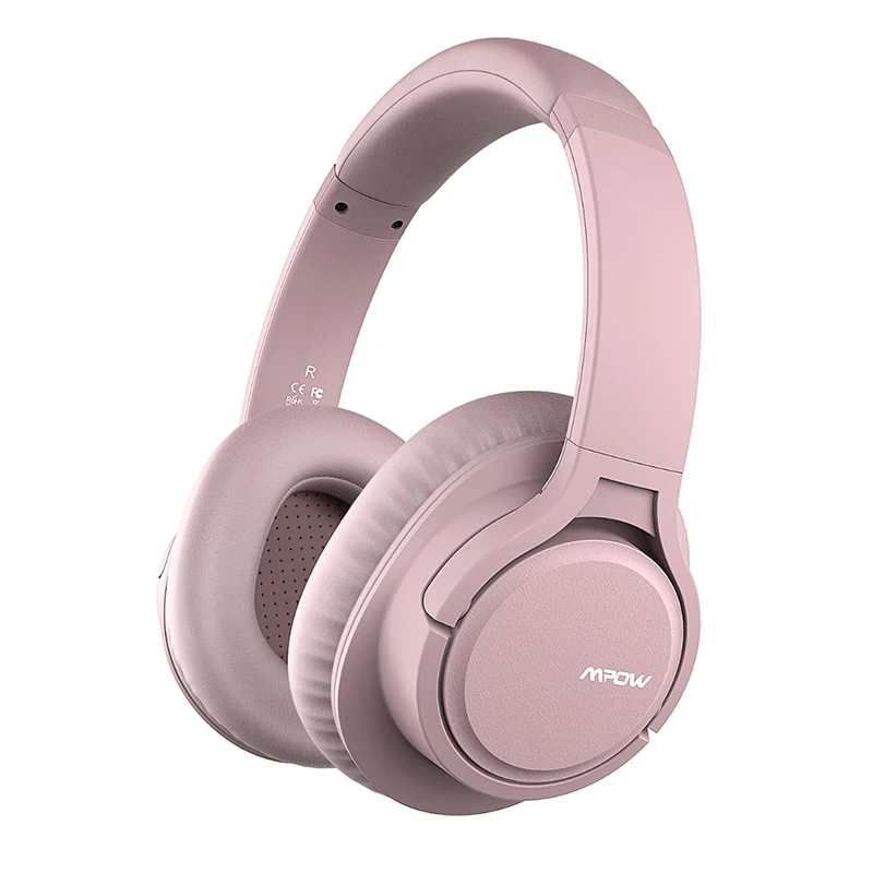 Pink Headphone Mpow H7 большой размер над ухом Bluetooth Наушники Hi-Fi стерео шумоподавляющие наушники с микрофоном и сумкой для переноски для iPhone/iPad - Цвет: Pink Headphone