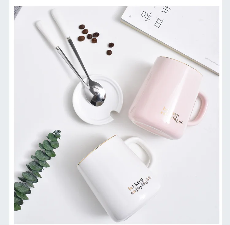 350 мл простая индивидуальная керамическая Студенческая кружка с буквенным