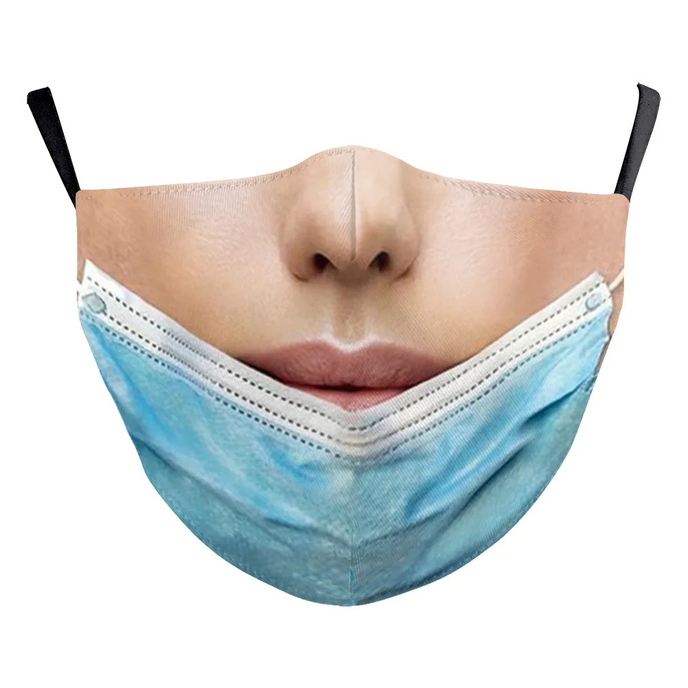 Модные забавные уход за кожей лица рот маски маска подарок Пародия Забавные