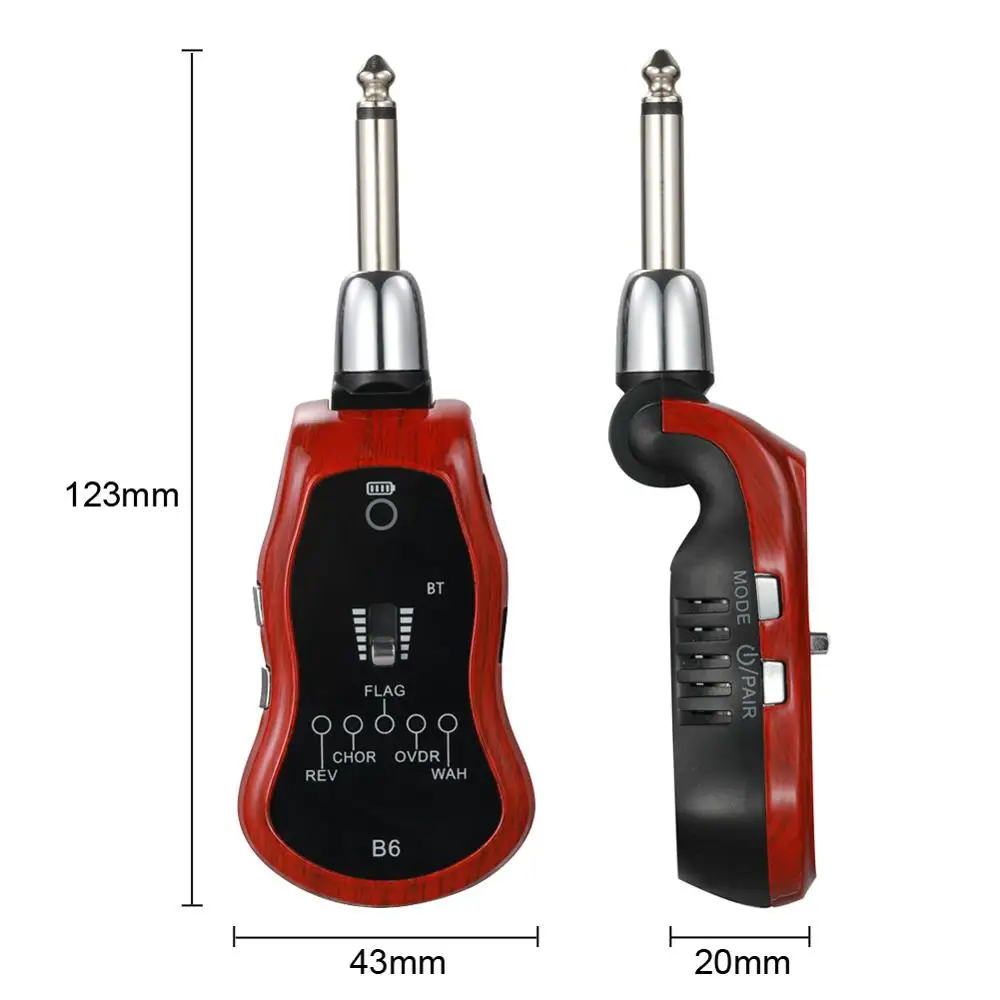 

2021 New 5 In 1 2.4G Draadloze Gitaar Zender Audio 6 Kanalen Gitaar Draadloze Zender Ontvanger Voor Elektrische Gitaar Bas