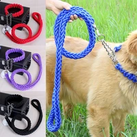 pet woven traction rope collar dog leash adjustable p chain nylon durable small medium large dog supplies correa perro