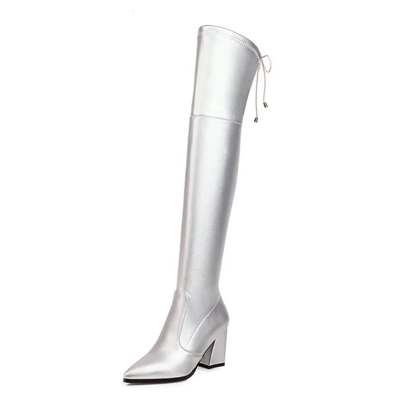 

Plus Size Simple boots thigh high boots knee high boots over the knee boots women ladies boots shoes woman winter boots women