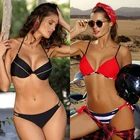 Соблазнительное бикини с эффектом пуш-ап, новинка 2022, микро купальники, женский купальник, бразильский пляжный женский полосатый бандажный комплект бикини, костюмы из двух предметов XL