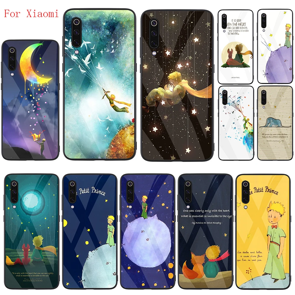 

Чехол из закаленного стекла для Xiaomi 8 Lite, A1, A2, 9, 5X, 6X, F1, милый принц, лиса на мяте