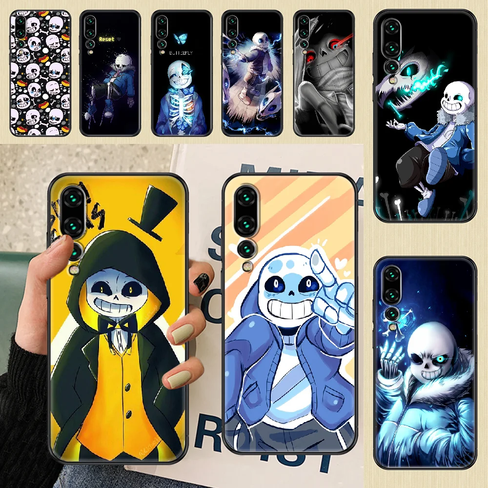 Чехол для телефона Game Undertale Sans Doggo Papyrus Huawei P Mate P10 P20 P30 P40 10 20 Smart Z Pro Lite 2019 черный