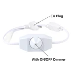 220v Светодиодные ленты штепсельная вилка европейского стандарта аксессуар Питание светильник с диммером