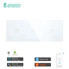 Сенсорный настенный выключатель Bseed, сенсорный переключатель с 3 клавишами, Wi-Fi, совместим с Google Alexa Smart Life