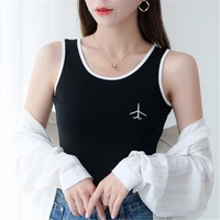 cotton tank top sexy tops women clothes mujer white black halter croptop summer 2020 sleeveless sous vetement bustie femme