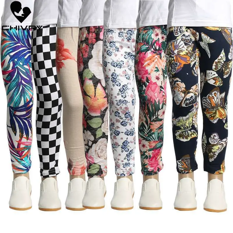 Детские камуфляжные леггинсы мягкие хлопковые брюки-карандаш с цветочным