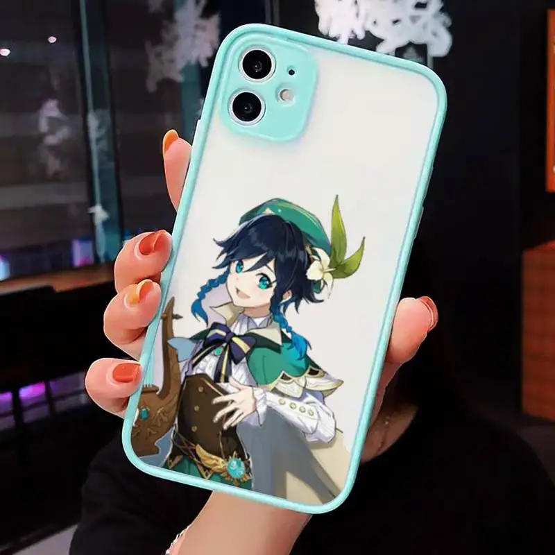 

genshin impact soft cover Phone Cases matte transparent For iphone 7 8 11 12 plus mini x xs xr pro max cover