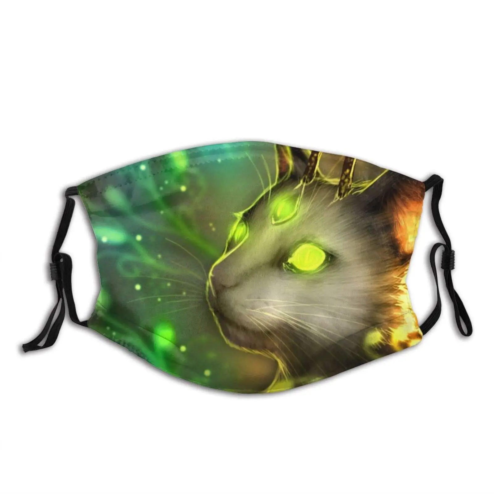 

Weird Elf Cat Face Mask With Filter Pocket Washable Reusable Face Bandanas Balaclava With 2 Pcs Filters