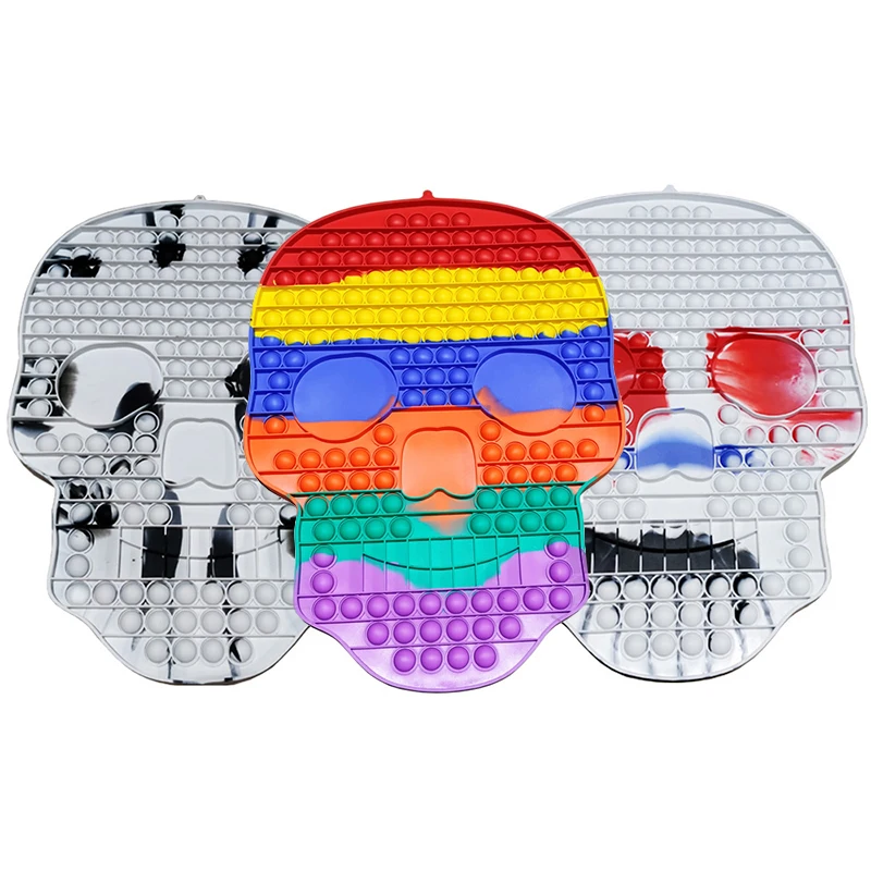 

30 см новейший Цвет Череп SpopG Its фиджет игрушки антистресс Kawaii аниме Spotify Премиум Фигурки игрушки для детей Хэллоуин игрушки