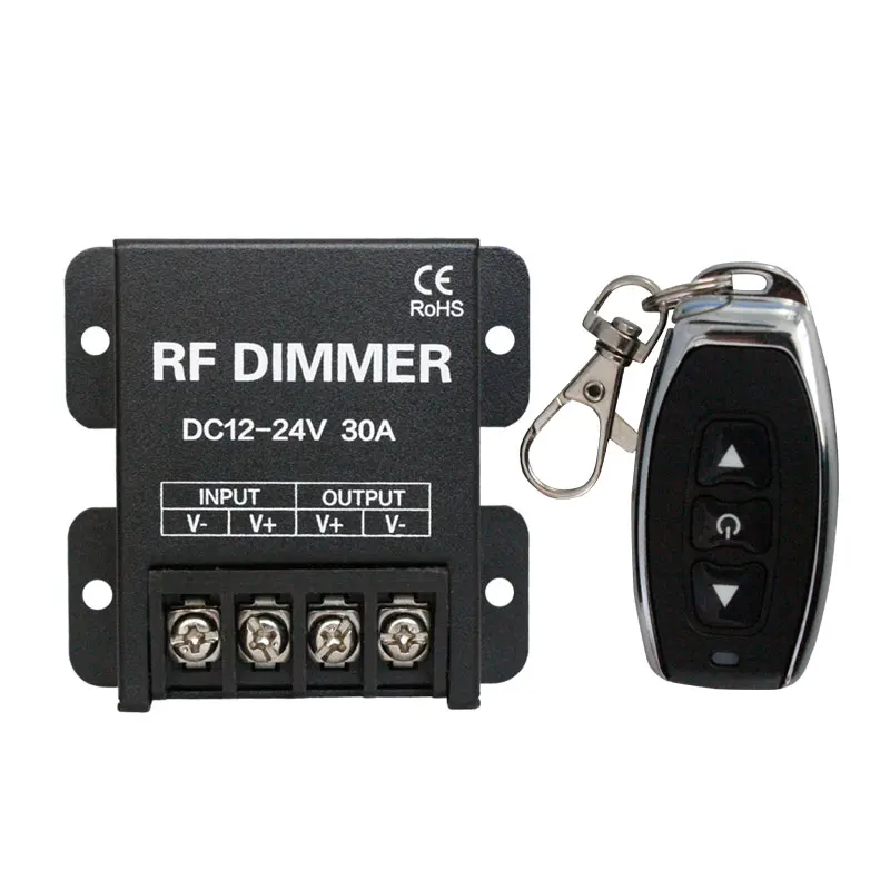 Светодиодный RF одиночный Цвет 1 канал диммер DC12V ~ 24V PWM Беспроводной один Диммер 3
