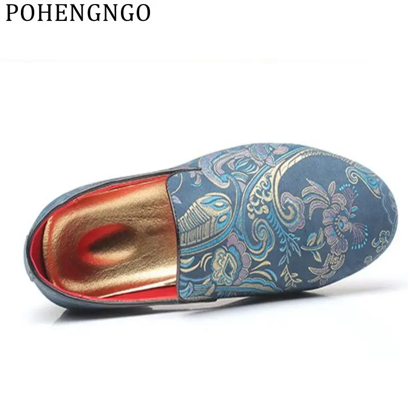 

2019 New Classic Men Suede Embroidered Loafers Red Bottom Casual Party Wedding Shoes Mature Man Office Social flats Big yards