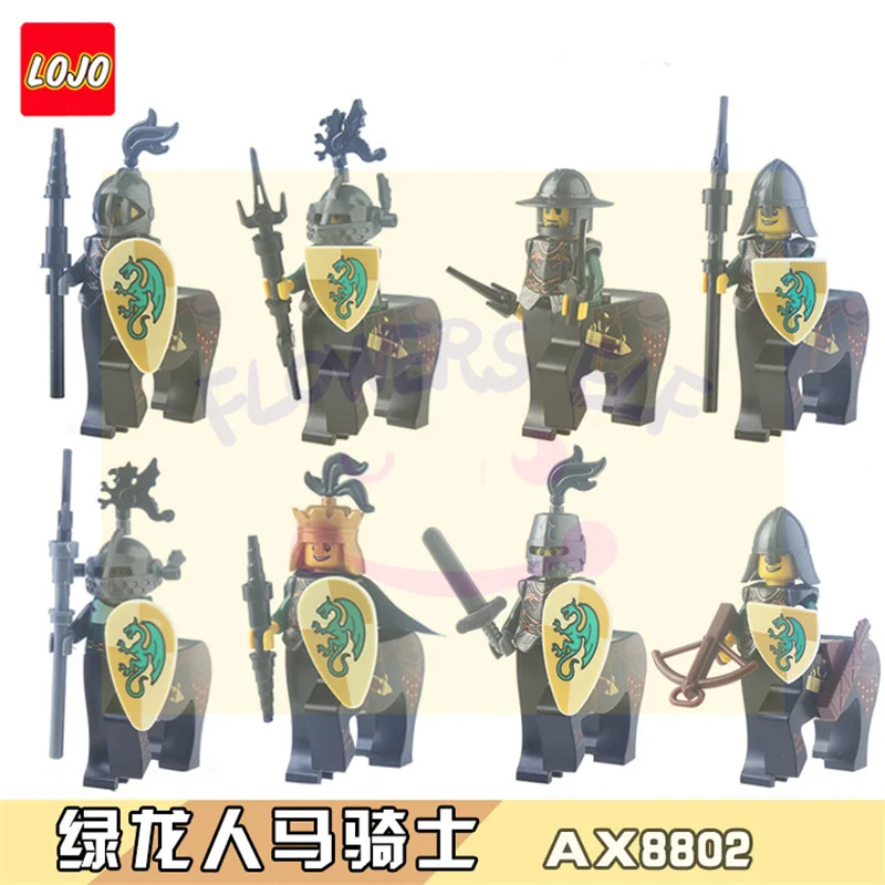 

AX8802 Green Dragon Centaur Medieval Knight Centaur Series Third-Party Building Block Assembled Minifigure