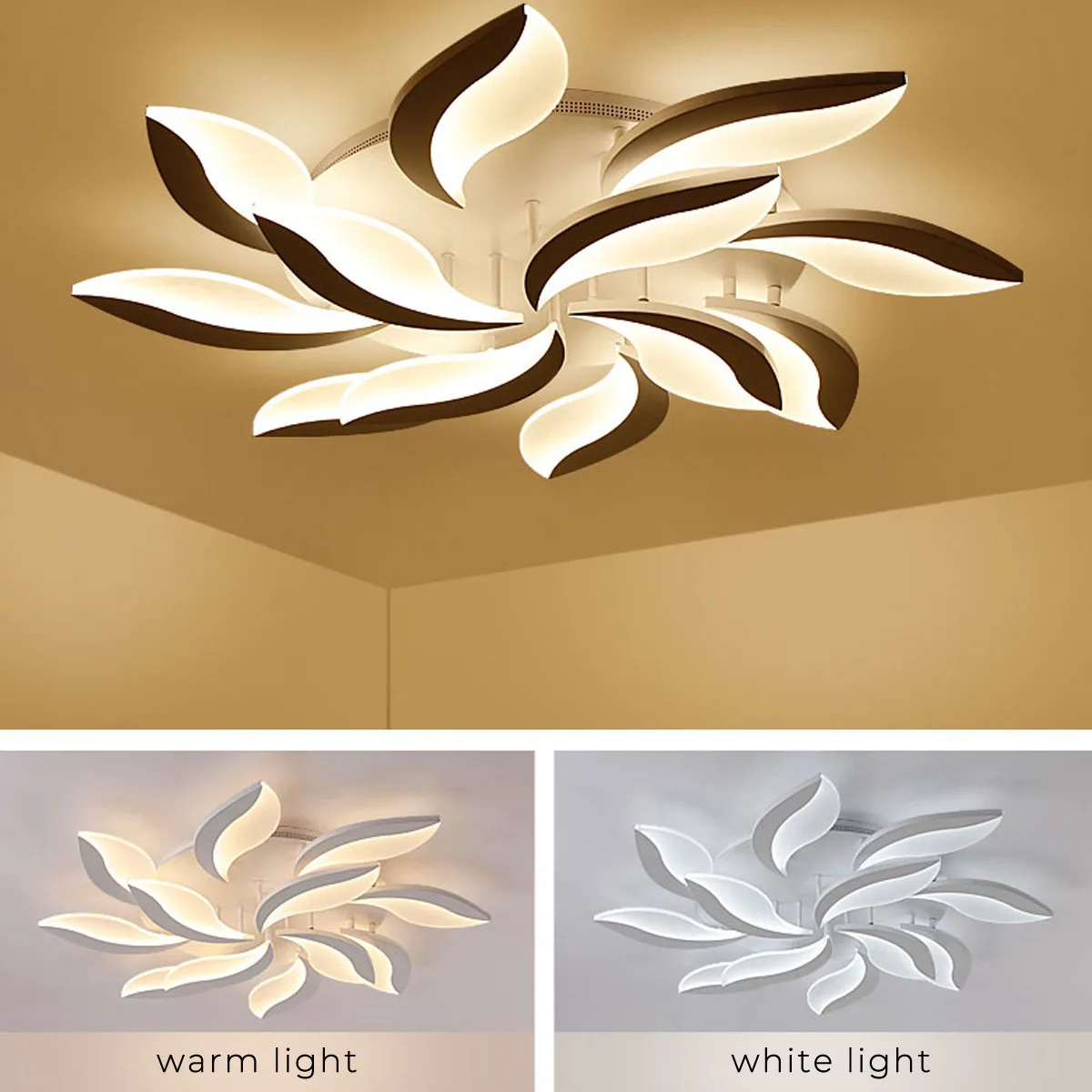 Modern Flowers LED Chandelier For Living Room Bedroom LED Ceiling Chandelier Lamp Lighting Chandelier Remote Control/APP