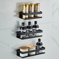 wall mounted kitchen organizer for holding spices jars bottle beverage wall mount shelf free drilling