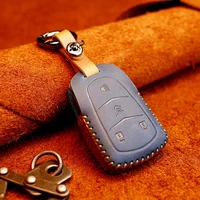 leather car key case for cadillac ats lsrx xts cts xt5 ct6 remote keyless coverkeychain