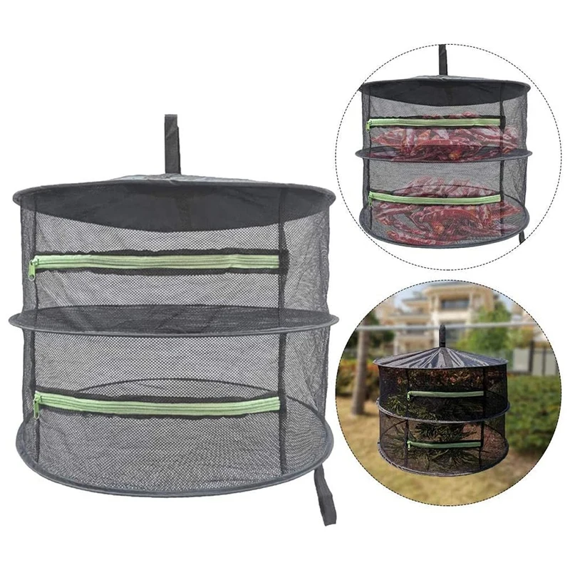 

Fashion2-Layers Herb Drying Rack,Food Dryer,Mesh Drying Rack,Mesh Net Dryer,Net Dryer, Drying Rack Hanging,Collapsible
