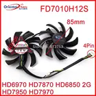 2 шт.лот FD7010H12S 85 мм VGA вентилятор для Sapphire HD6850 HD6970 HD7870 2G HD7950 HD7970 охлаждающий вентилятор для видеокарты 4 контакта