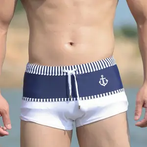 Плавки мужские для плавания, пикантные пляжные короткие трусы-боксеры, для водного спорта, летняя одежда для купания