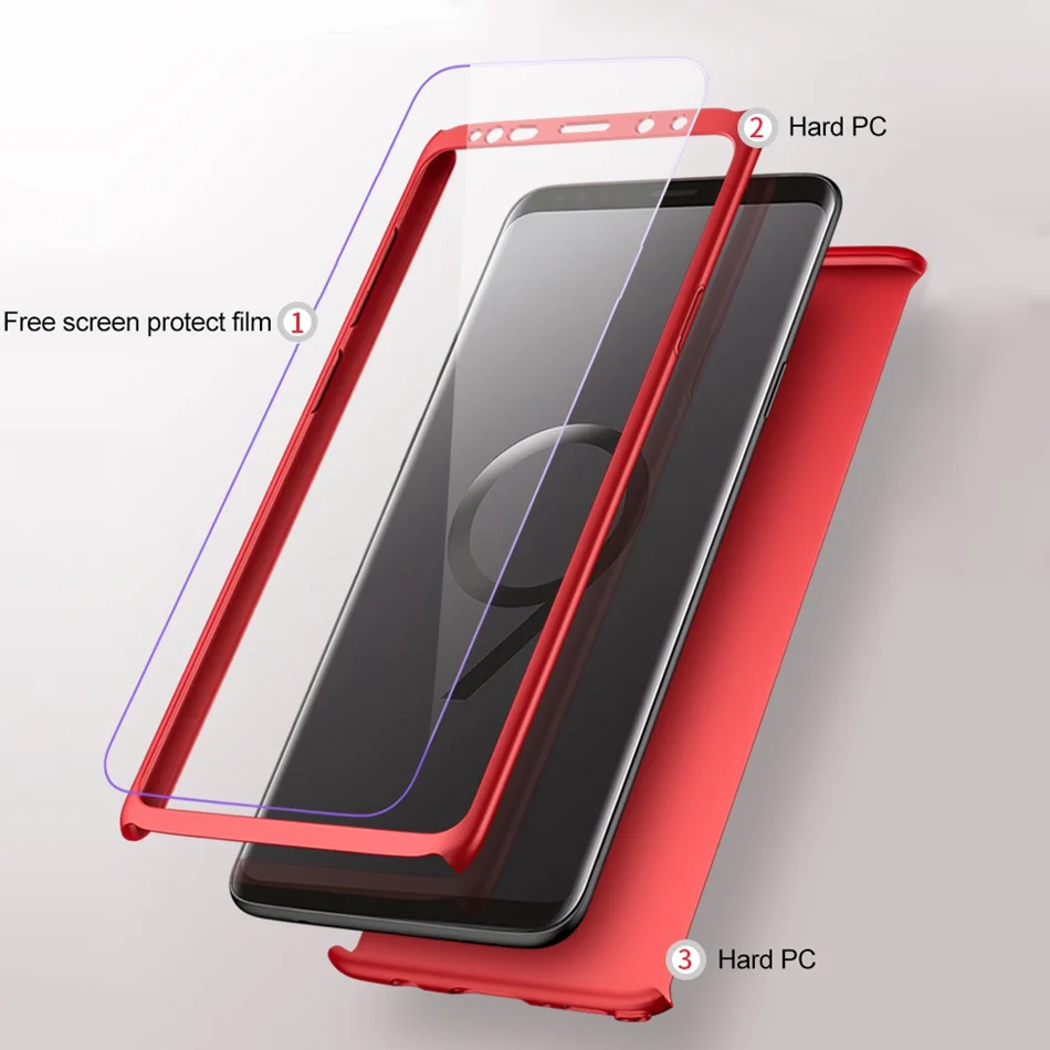 For Samsung Note 10 S10 Plus Fashion 360 S10E Full Protect Ultra Slim Cover Galaxy S8 S9 9 Note8 Hard PC Coque |