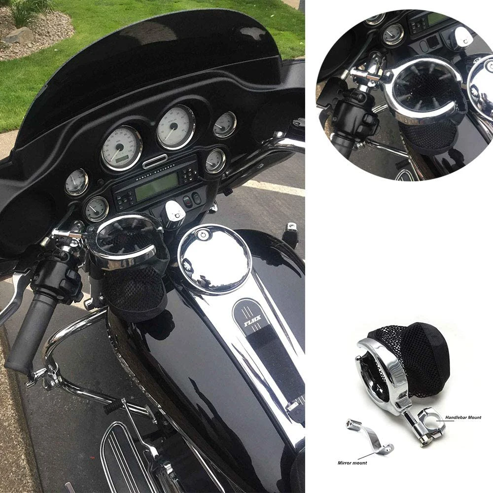 Держатель для мотоциклетных стаканов регулируемый металлический держатель