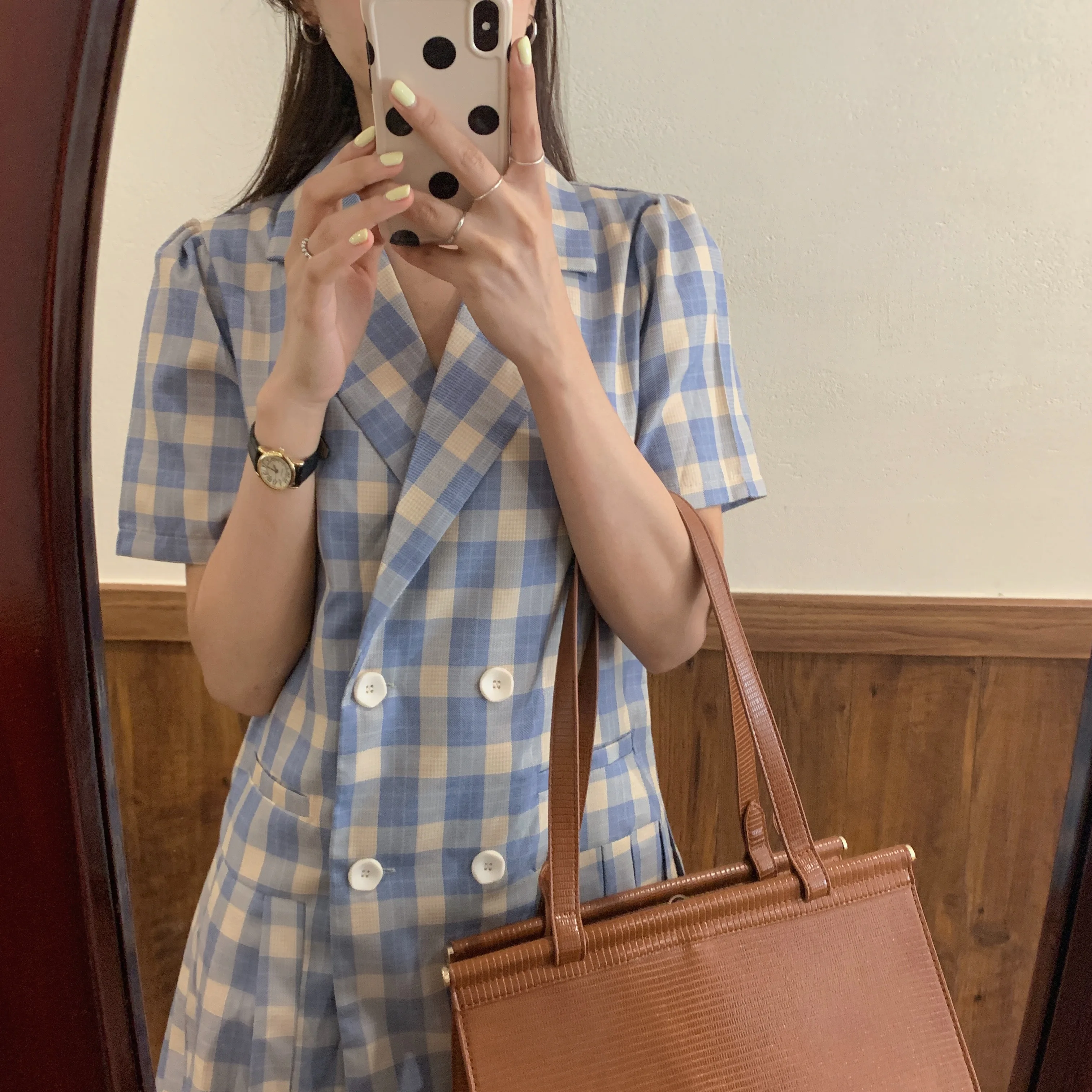 

Женское стильное Плиссированное летнее нежное платье в клетку, универсальная уличная одежда, облегающие пикантные шикарные мини-платья, 2021