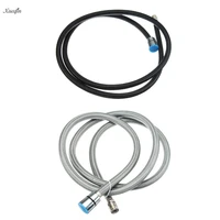 xueqin 1 5m nylon flexible blackgrey water pipe water hose for kitchen pull out mixer faucet bathroom shower hose spary head